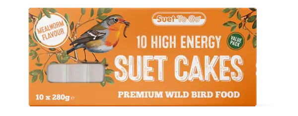 Suet to Go mealworm fat cake value pack x10 cakes
