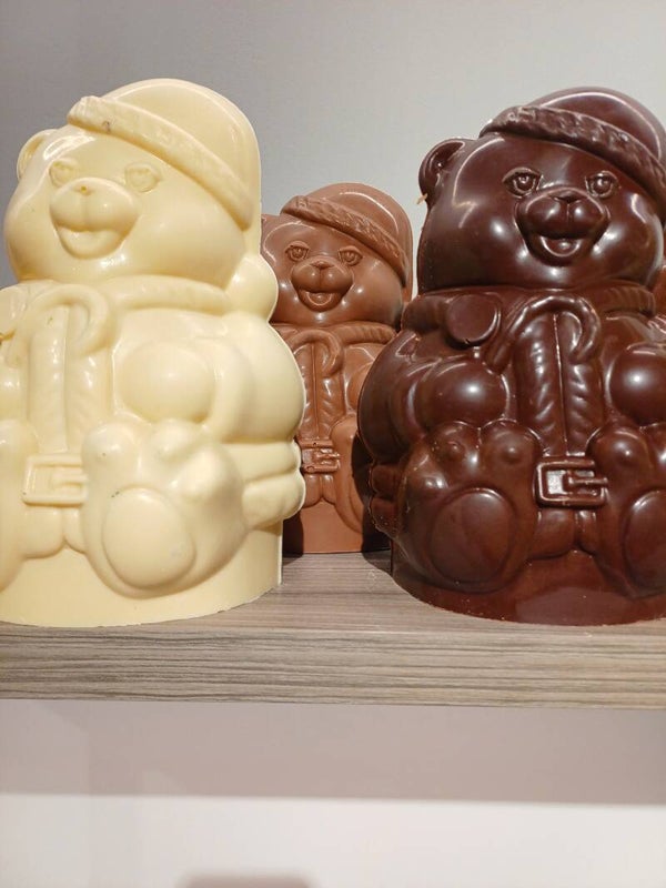 Kerstbeer in chocolade