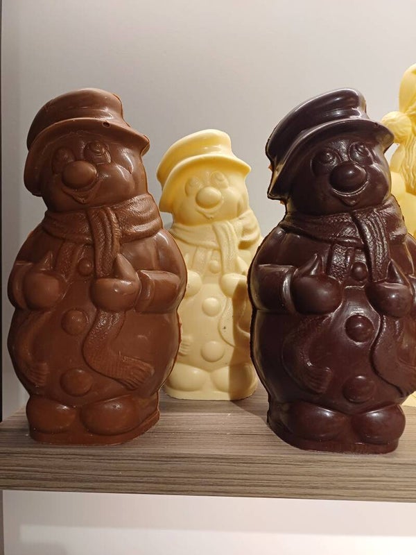 Sneeuwman in chocolade