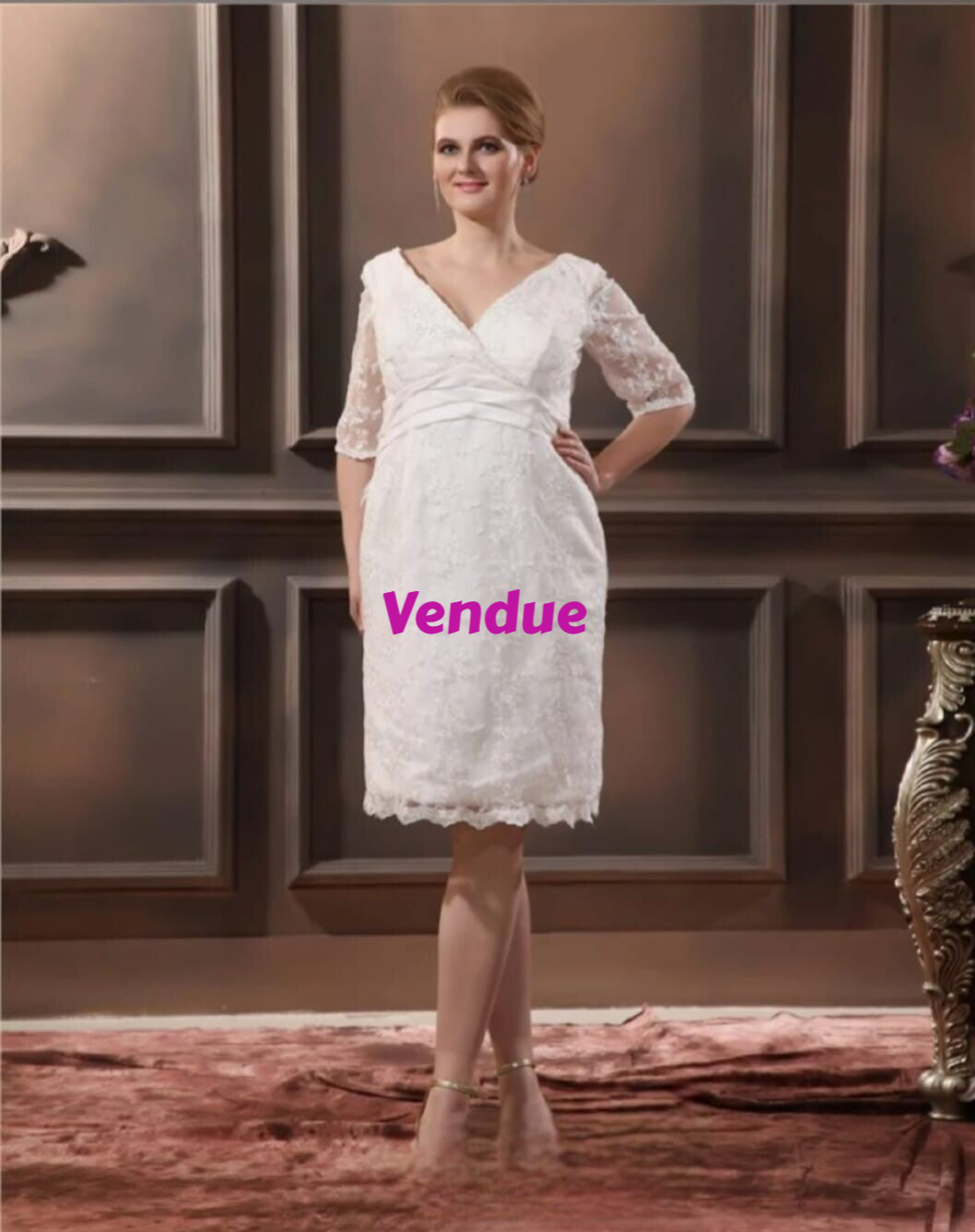 Robe courte a motif en 48