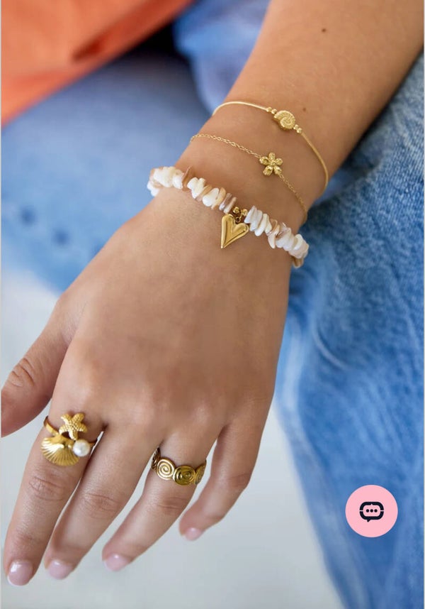 Armband met stenen kralen
