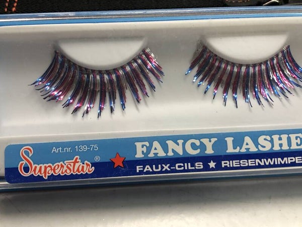 wimpers rood/zilver/kobalt