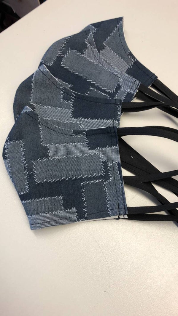 jeans mondkapje met elastiek