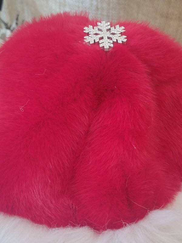 Snow flake hat Red/white