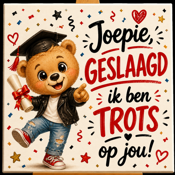 Joepie geslaagd trots