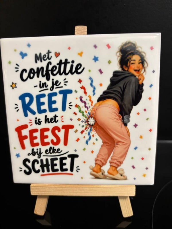 Confetti in je reet meisje