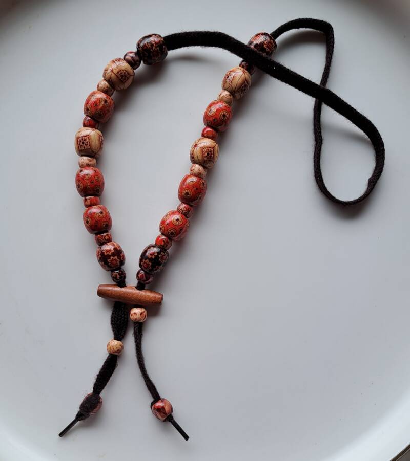 houten kralen en veters