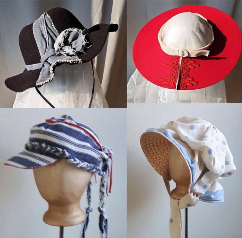 verknipte hoeden en petten