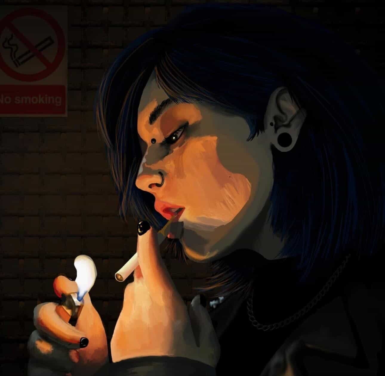 'No Smoking' Art Print