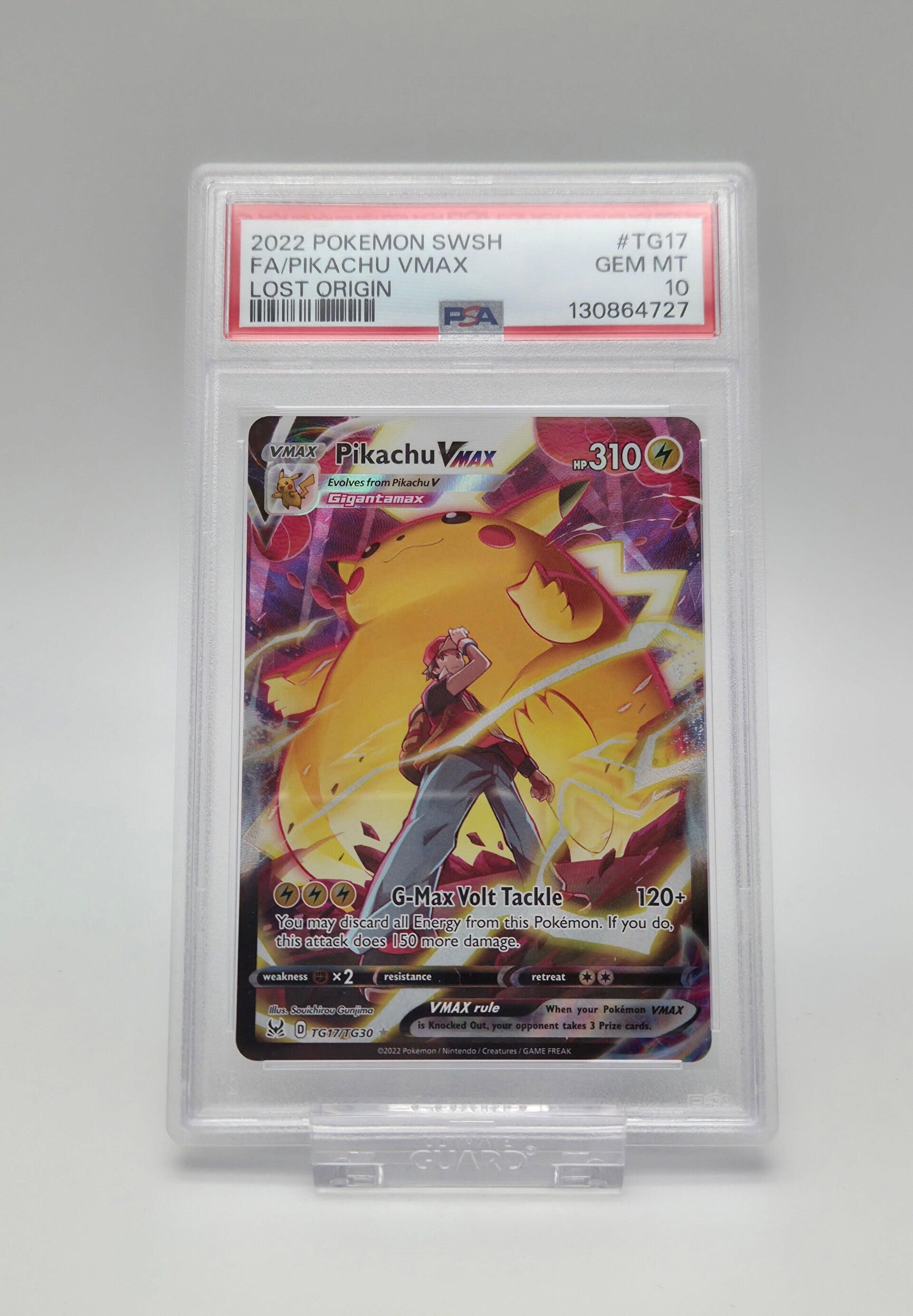 Pokémon Pikachu VMAX TG17/TG30 Lost Origin Trainer Gallery – PSA 10