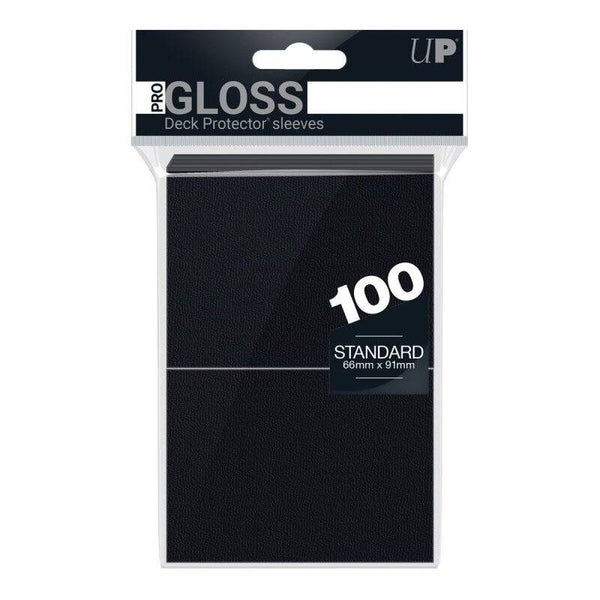 Ultra PRO Standard Sleeves Black Gloss (100 Sleeves)