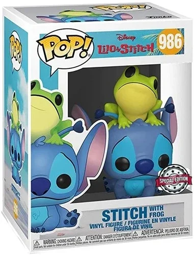 Lilo & Stitch Stitch met Kikker Funko POP! 9 cm – Disney Vinyl Figure