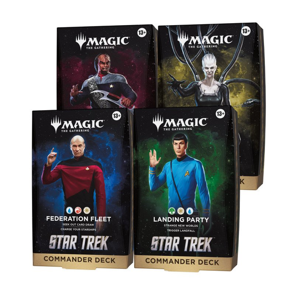 Magic: The Gathering Star Trek Commander Deck Display (4 Decks)