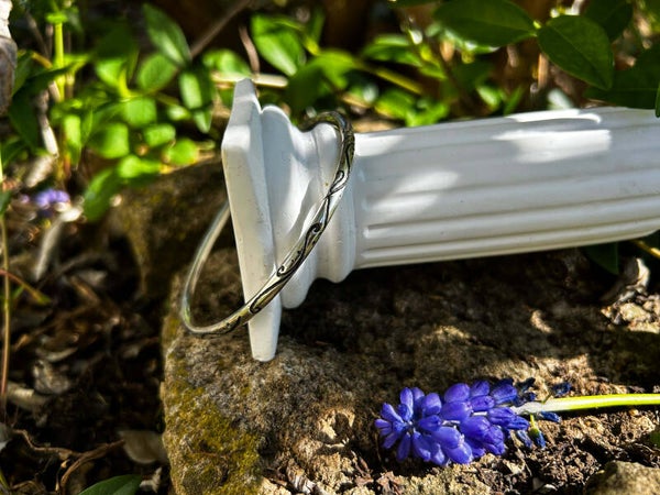 Bracelet Jonc elfique "Lüd'na" - Argent massif