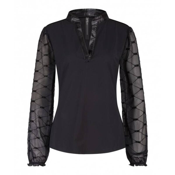 Zip 73 top mesh sleeve black