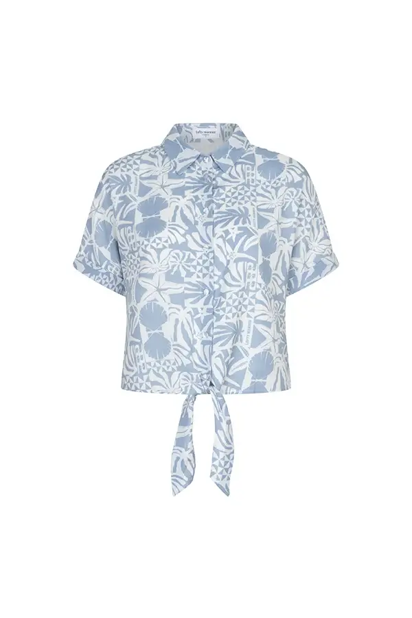 Lofty M,anner blouse brisa blue off-white
