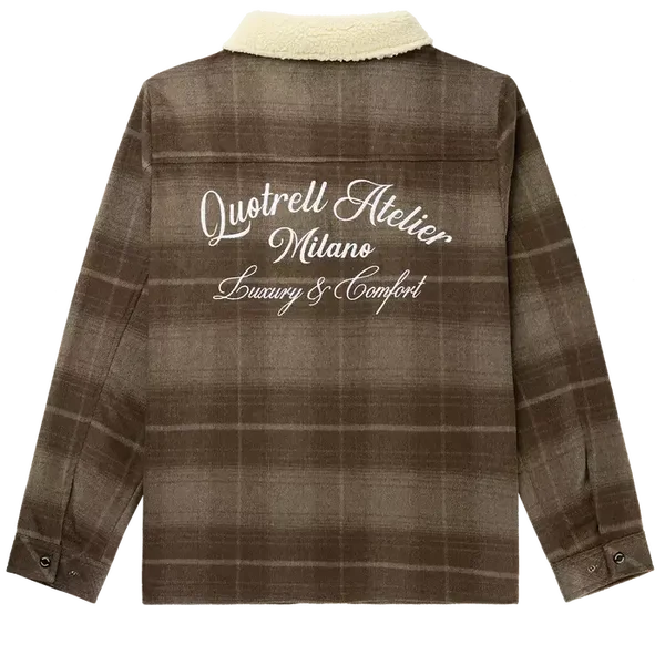 LUGANO OVERSHIRT - BROWN / WHITE