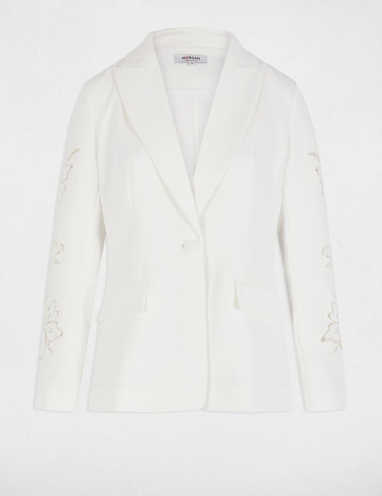 Morgan Blazer laced sleeves white women