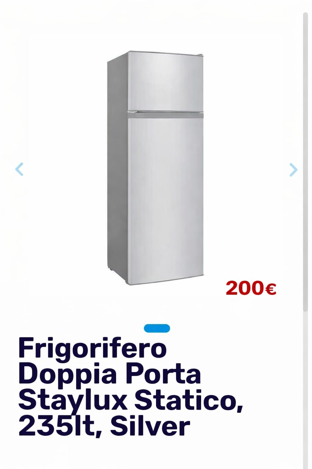 frigorifero doppia porta staylux Statico 235L
