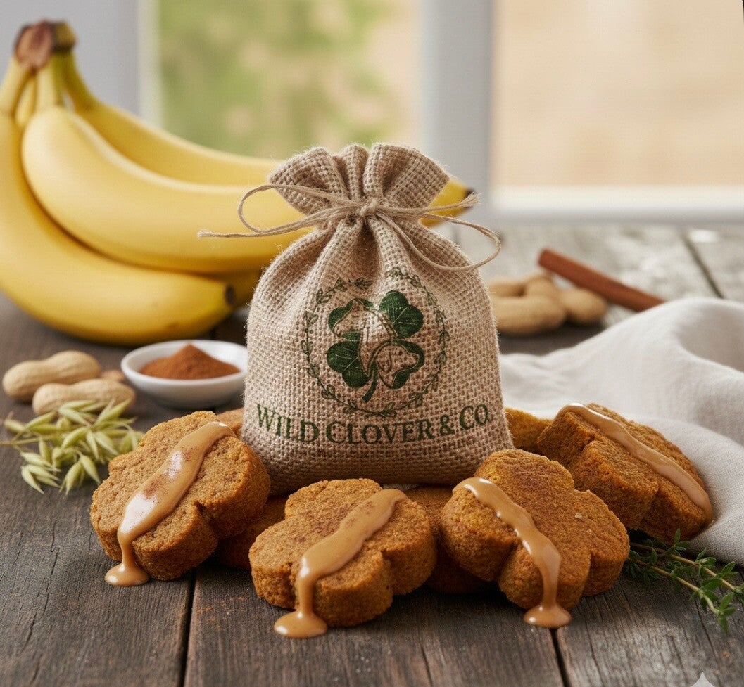 Wild Clover & Co. Banana and peanut butter crunch clovers