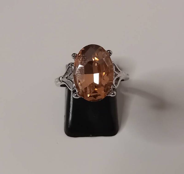 Bague pierre champagne