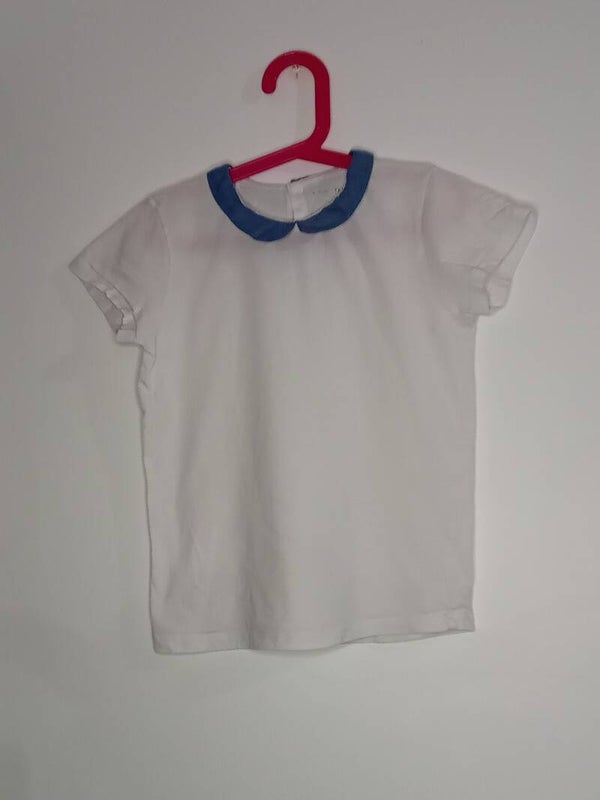 T-shirt blanc avec col