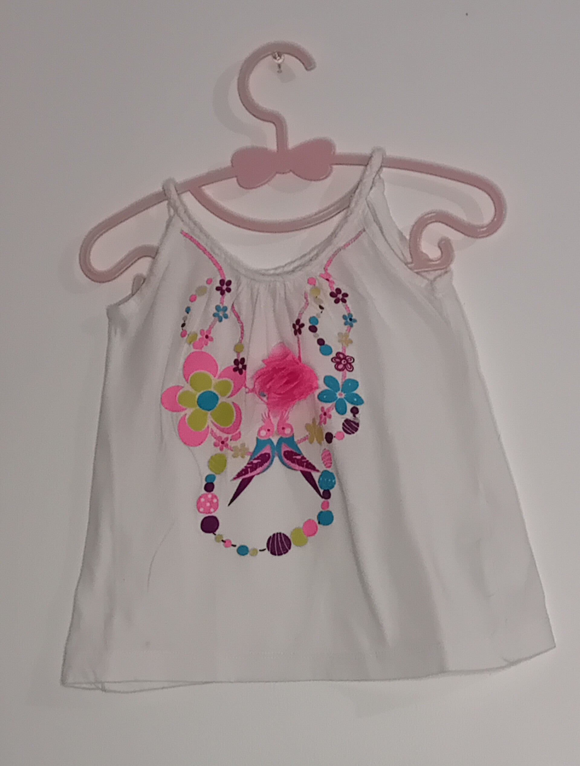 Débardeur fleurs banches