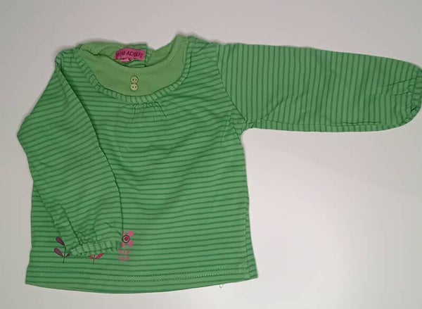 T-shirt à rayures vert