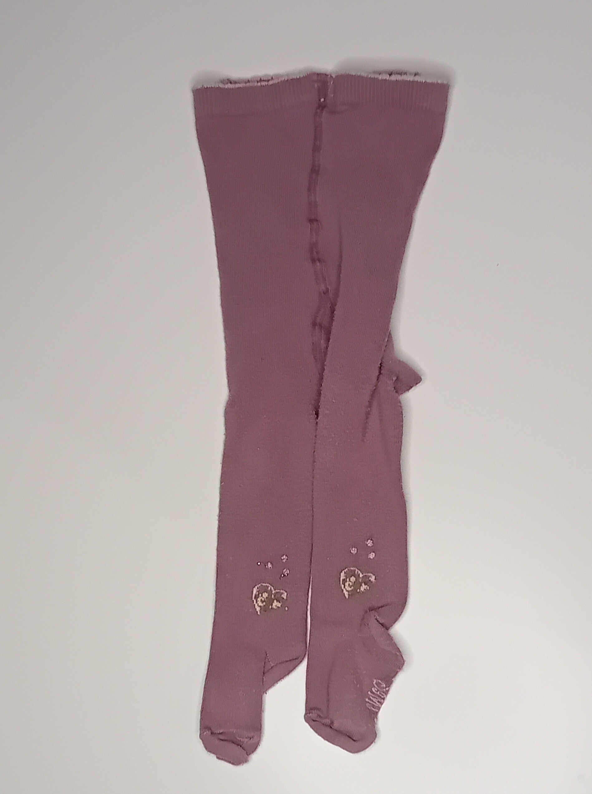 Collant mauve à motifs