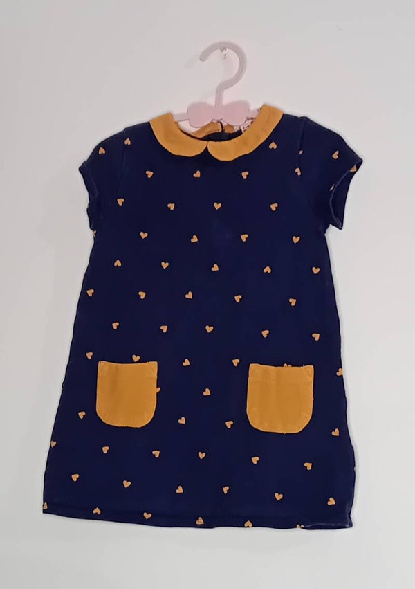 Robe cœurs moutarde