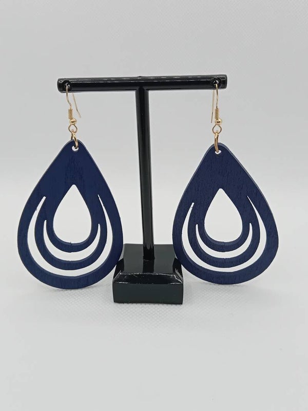 Boucles d'oreilles bleues