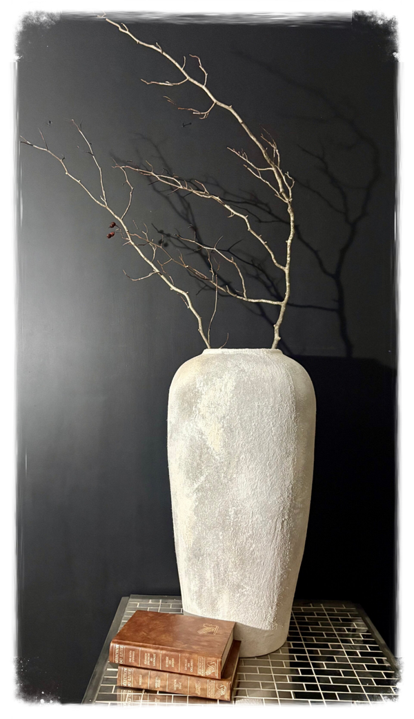 Vase fini béton blanchi (vendu)