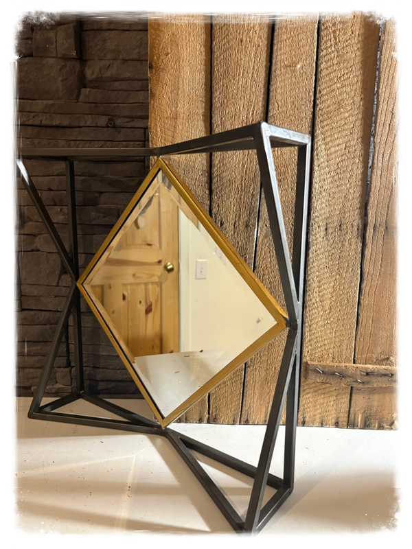 Miroir métal carré