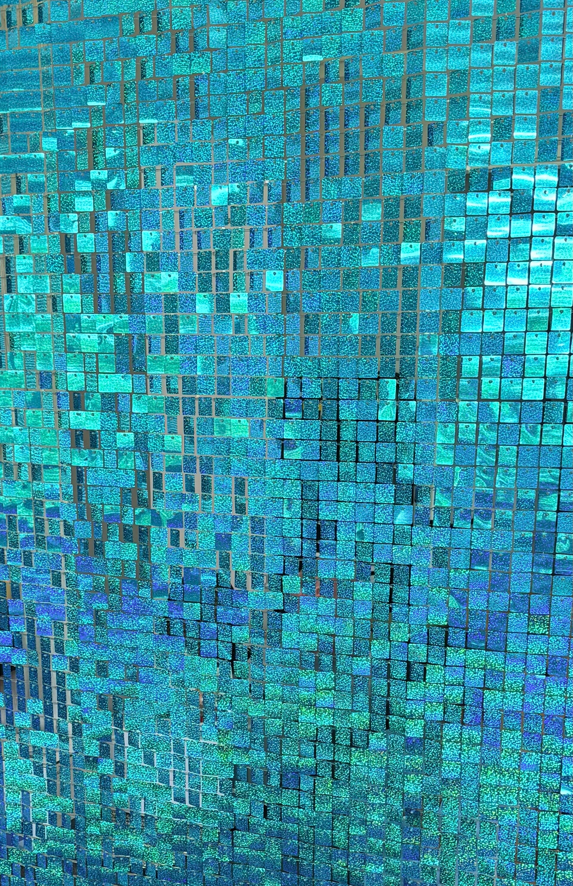 Blue Rainbow shimmer wall