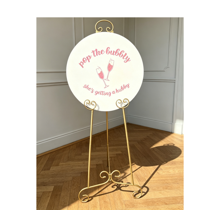 Custom acrylic disc sign Party Pop N Creations Hobart