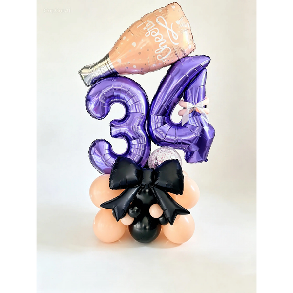 Numbered balloon stack option Party Pop N Creations
