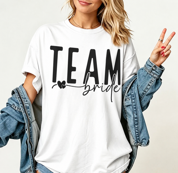 Team Bride HTV Transfer - Black