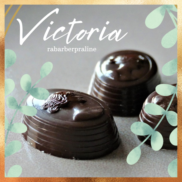 Victoria rabarberpralines Herne Rabarber't - doosje 6 stuks