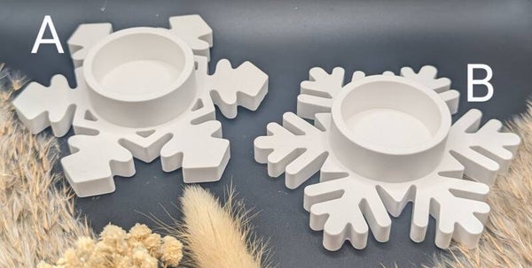 Schneeflocken Teelichthalter