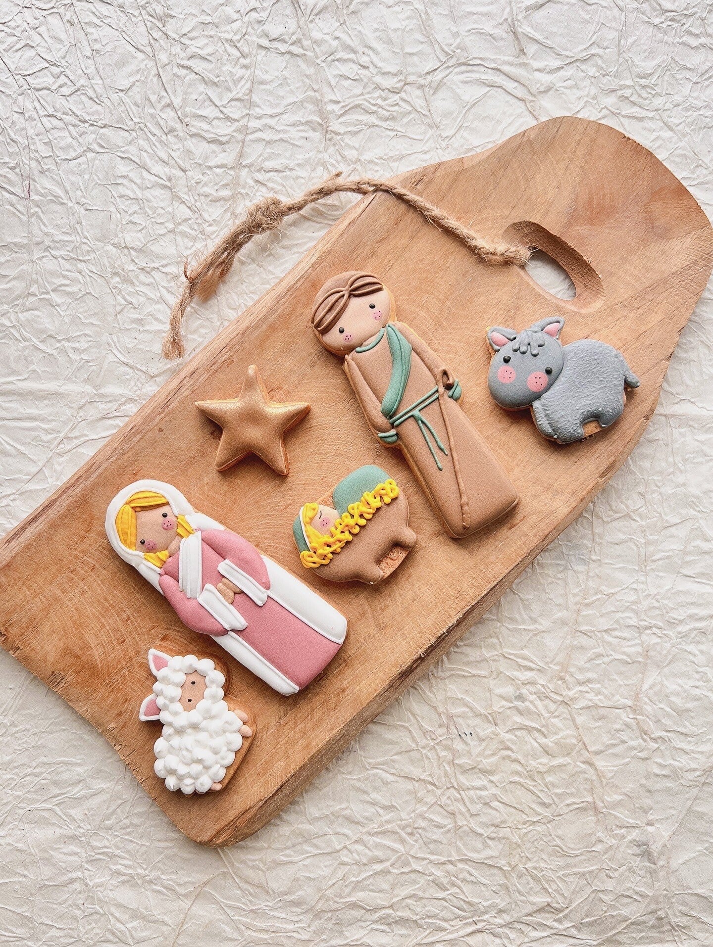 Kerststal koekjes set