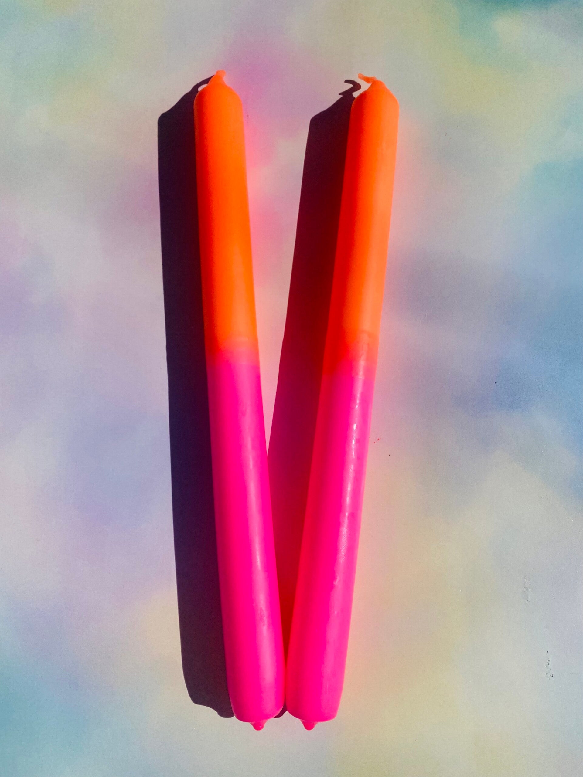 Dip Candles Set / Oranje-Roze