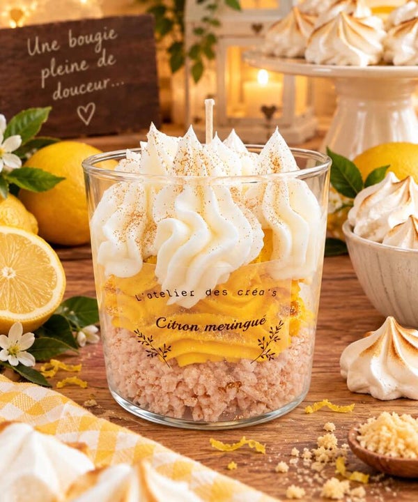 Bougie gourmande citron meringué