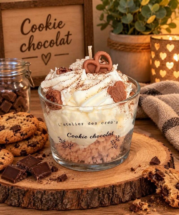 Bougie gourmande cookie chocolat