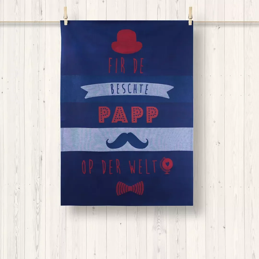 Kichenduch 'Beschte Papp' - serviette de cuisine "meilleur papa"