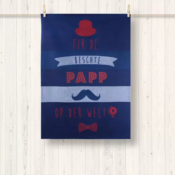 Kichenduch 'Beschte Papp' - serviette de cuisine "meilleur papa"