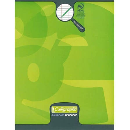 Cahier piqué 8000 CARTE 17x22 cm 32 pages - Heft A5 Clairefontaine Séyès Calligraphe