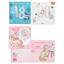 Zahlenkarten mit Musik, quadratisch - cartes de voeux musicales - Wish card with music