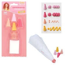 TOPModel Spritztüllen Set mit Spritzbeutel - pochoir