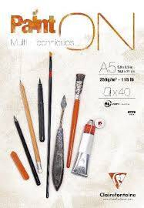 Paint'ON bloc collé 40F A5 250g - Zeichenblock - bloc dessin