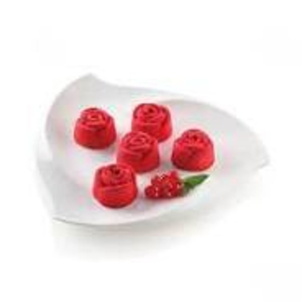 Silikomart Moule mini roses Backform Silikon mini Rosen - silicone
